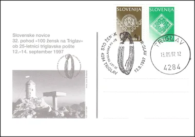 STO ŽENSK NA TRIGLAV 25 LET TRIGLAVSKE POŠTE